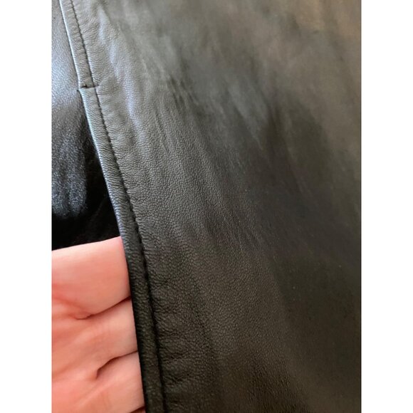 Andrew Marc Mens Black Leather Jacket Thermolite Plus Quilted Lining Large - Picture 8 of 15